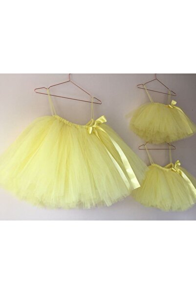 ELALEL TASARIM تنورة توتو صفراء تنورة أداء 23 أبريل