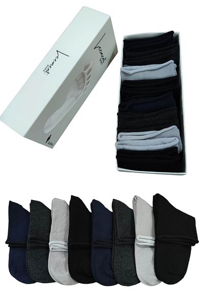 Leement socks 8 чифта къси нееластични диабетични чорапи, памучни безшевни, премиум серия