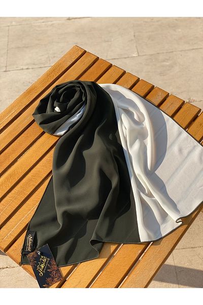 NAKŞİDİL Medina Silk Khaki Green Shawl