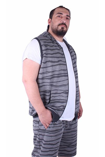 MocGrande سترة للجنسين مقاس كبير 23600 رمادي