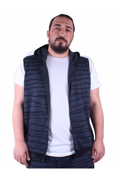 MocGrande Plus Size Unisex Vest 23600 Indigo