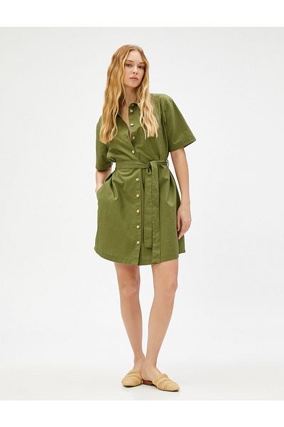 Koton Kleid - Khaki - Blusenkleid