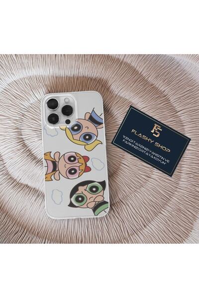 Transparent Case with Samsung Galaxy A51 Compatible Powerpuff Girls All Characters Design