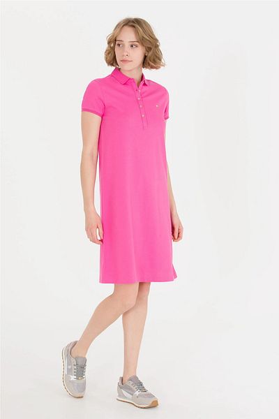 U.S. Polo Assn. Rochie tricotată cu gât polo de damă