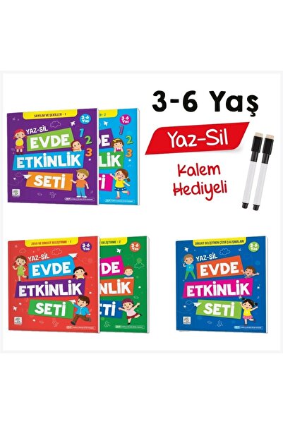 yükselen zeka Yükselen Zeka 3-6 Yaş Evde Etkinlik Seti (yaz Sil)