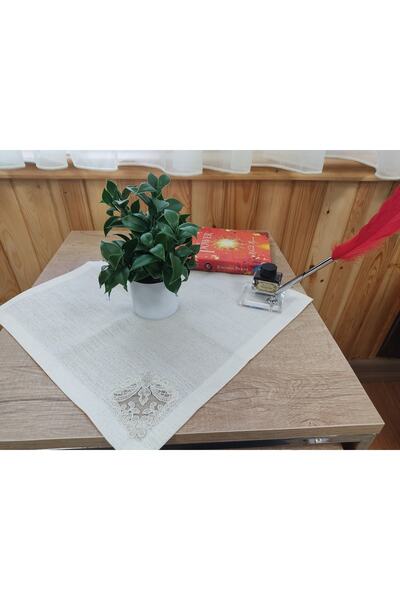 Cennet Home Bunch of Lemon Leaves in a White Pot