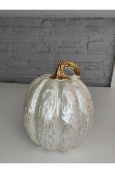 ALANYA HOME DECOR Kabak Dekor Biblo El Imalatı 24x20 cm Pumpkın Decor Trinket...