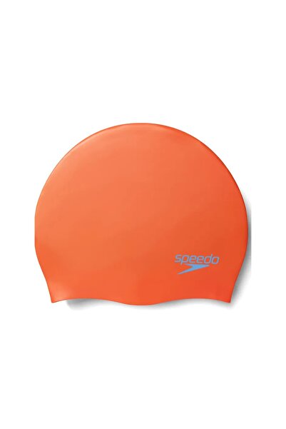 SPEEDO Plain Moud Silc Cap Дитячий силіконовий плавальний капелюх 8-7099014570 Помаранчевий