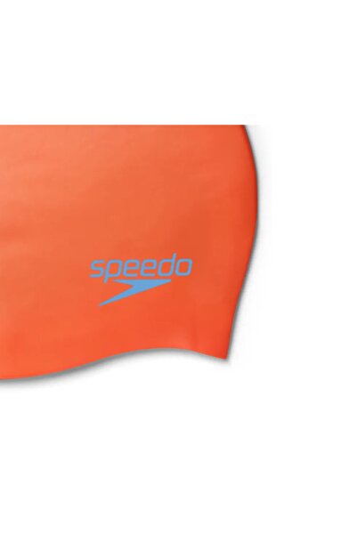 SPEEDO Plain Moud Silc Cap Дитячий силіконовий плавальний капелюх 8-7099014570 Помаранчевий