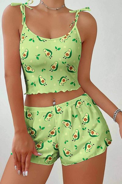Çeyize dair herşey Set pantaloni scurți super moi Lilyana color avocado - 6415