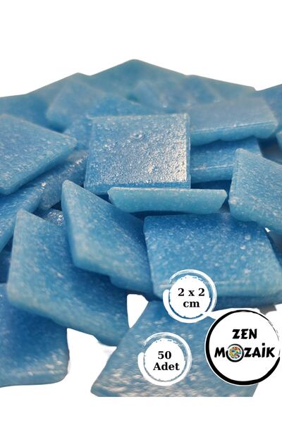 Zen Mozaik Sanatsal Mozaik Çalışmalarınız Için 20x20 Mm (2X2 CM) Renkli Cam M...