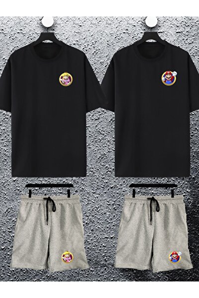 macklin Unisex Femei Bărbați Spr Mario și Princess Printed Lover Cuplu Combin...