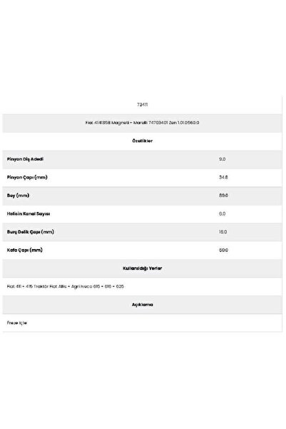 Form Metal 73411 Fiat 415 6 Channel 9 Teeth4141358 Starter Gear