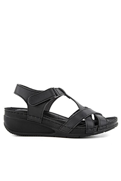 Muya Orthopedix Simbole Anatomik Dolgu Topuklu Yumuşak Tabanlı Kadın Sandalet 33209