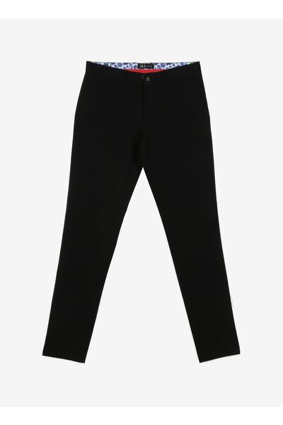 SÜVARİ Süvari Normal Bel Normal Paça Slim Fit Siyah Erkek Pantolon PN2020500538