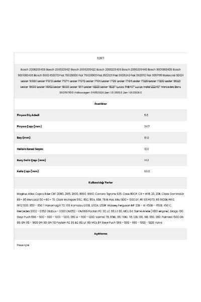 Form Metal 52871 كوماتسو 10 قناة 9 أسنان 20062094   كاتب جير