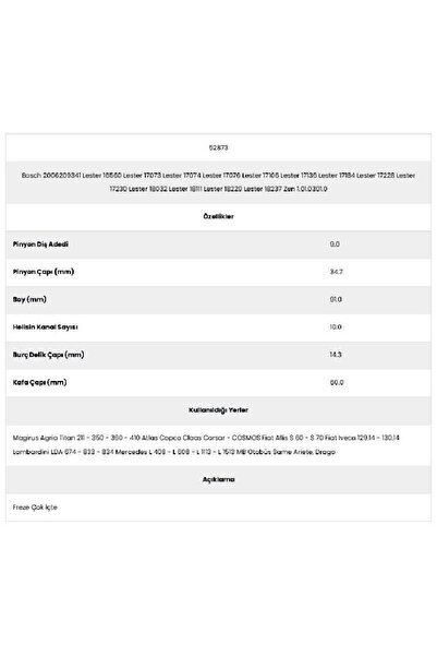 Form Metal 52873 Magirus 10 Channels 9 Teeth 20062093   Starter Gear