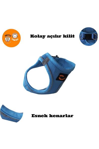 PettyComfort Köpek Göğüs Tasması-köpek Gezdirme Tasması-air Mesh (hava Geçirgen ) Göğüs Tasması-yerli Üretim