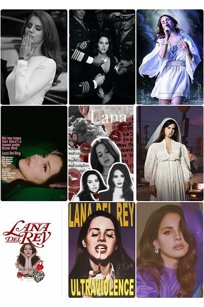 owl bag Lana Del Rey Σετ Μίνι Φωτοκάρτας 9' χωρίς μοτίβο σχεδίου