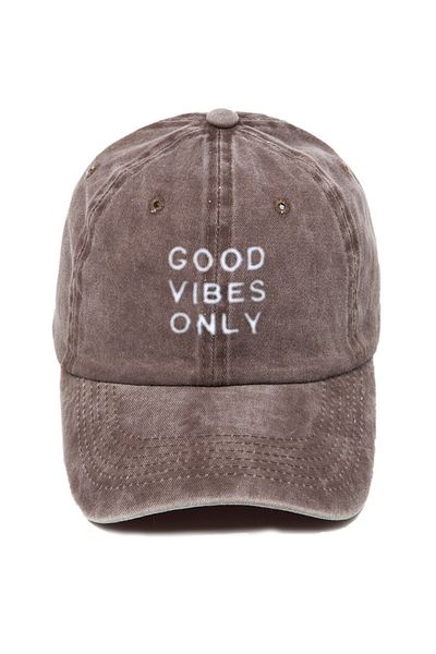 ŞapkaMania Good Vibes Only Patterned Washable Baseball Cap