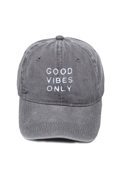 ŞapkaMania Good Vibes Only Patterned Washable Baseball Cap