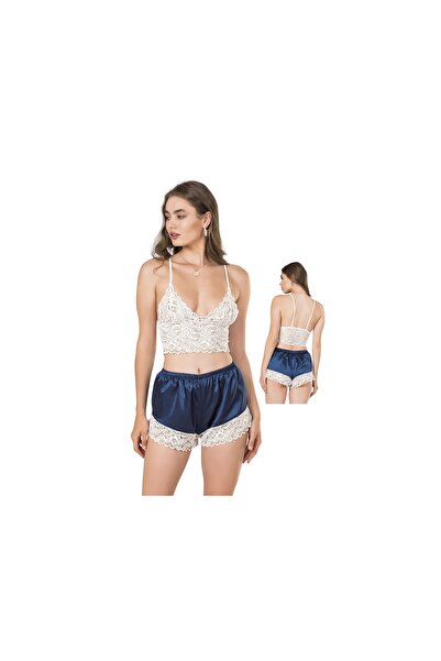 Buqete L الساتان مجموعة مزدوجة ثوب النوم