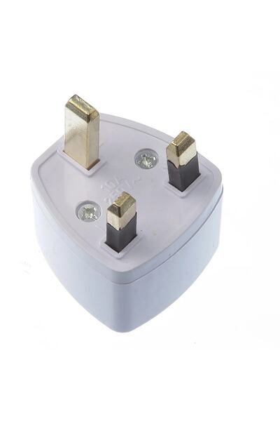 DESTE ELEKTRONİK Ingiliz Erkek Fişli Seyahat Adaptörü ( G Tipi ) Mekke - Medine Prizlerine Fiş Dönüştürücü