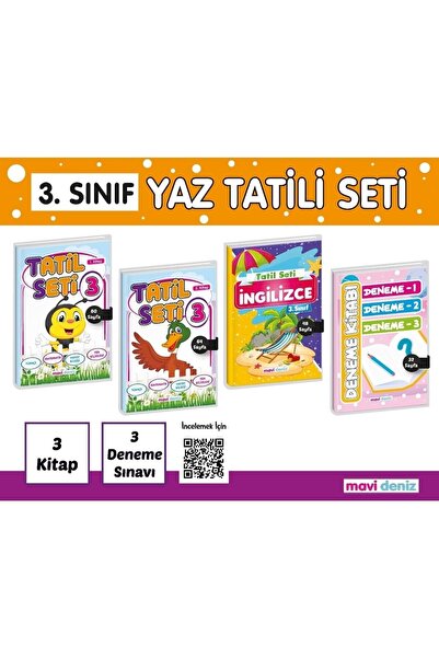 Mavi Deniz Yayınları Mavi Deniz 3. Sınıf Yaz Tatil Kitabı Seti