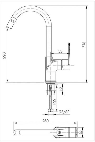 Penta Aren Sink Faucet (with movable perlator)