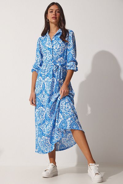 Happiness İstanbul Kleid - Blau - A-Linie