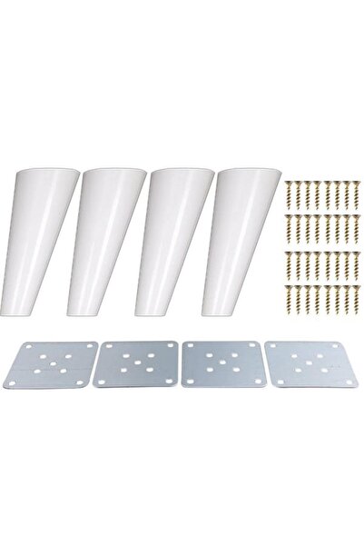 TepeAks Ağaç Konik Ayak - Mobilya, Baza, Koltuk, Tv Ünitesi Uyumlu - 15 Cm Be...