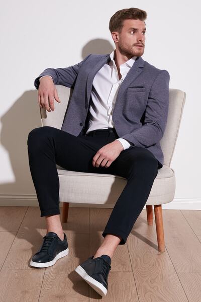 Buratti Slim Fit 6 Drop Çift Yırtmaçlı Blazer Erkek Ceket Savue