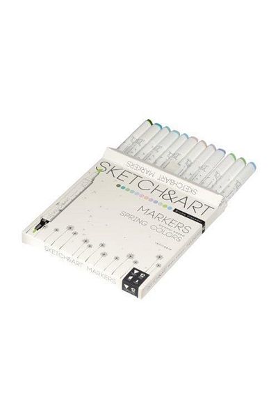 Bruno Visconti Sketch & Art Double Sided Marker Pen 12 Colors-spring
