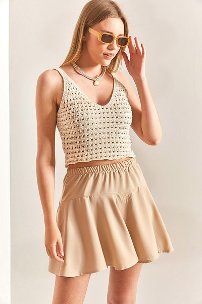 Bianco Lucci Women's Viscose Shorts Skirt