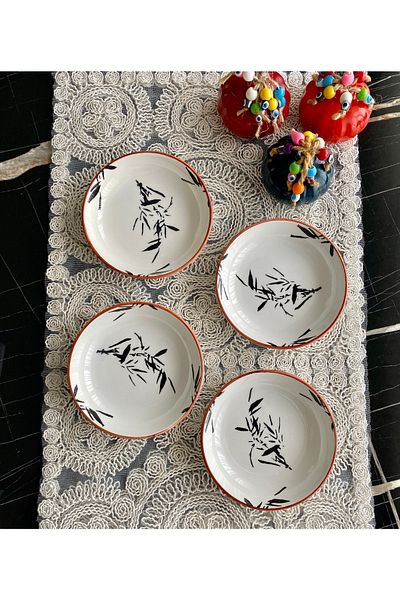 Areyma Olive Branch Model 4-Piece Round Breakfast Plate