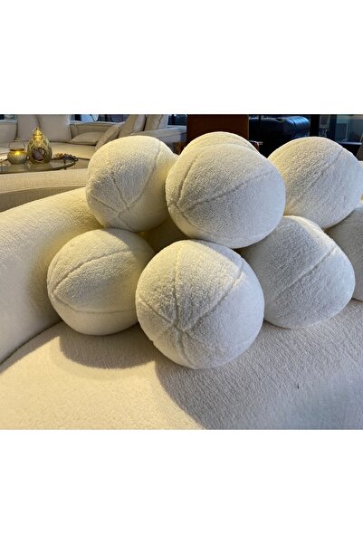 Bilgin Design Teddy Top Yastık Süt Beyaz