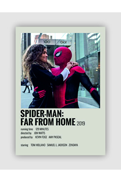 fırsatlar diyarı Spider-man: Far From Home Film Info Card Bilgi Kartı Duvar P...