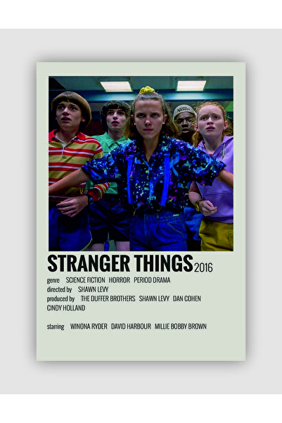 fırsatlar diyarı Stranger Things Film Info Card Bilgi Kartı Duvar Posteri Film