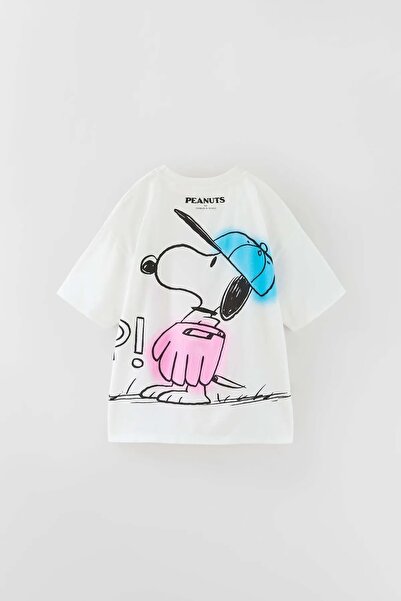 Keywest Renkli Klop! Snoopy Baskılı Oversize Çocuk T-shirt