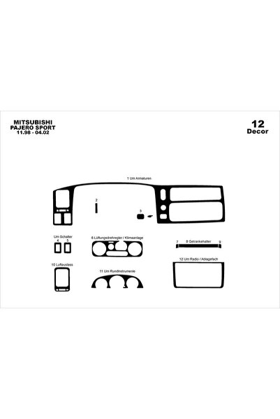 meriç cockpit design ميريتش ®   ميتسوبيشي باجيرو سبورت تنجيد صندوق اليد الأما...