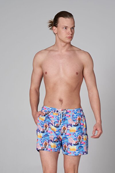 John Frank All Over Mayo Şort Multıcolor