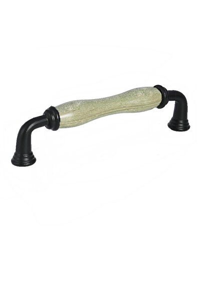 Porcellana Perla Porselen Kulp Dolap Çekmece Mobilya Mutfak Kulbu -safir128mm-(12,8CM)-siyah- Eskitme Yeşil-stk2833