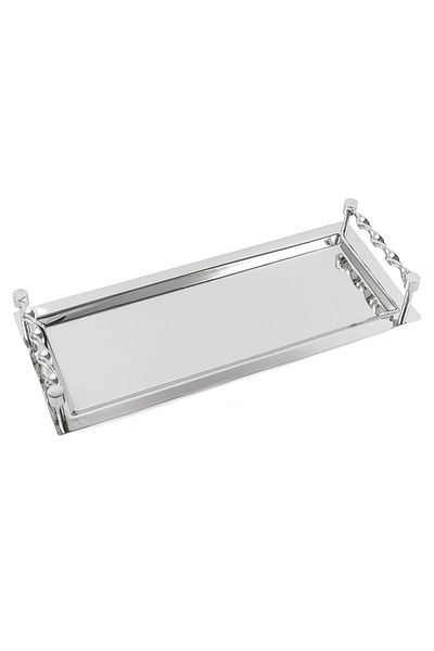 Mikasa Moor Silver Metal Baton Tray 35x15x5cm