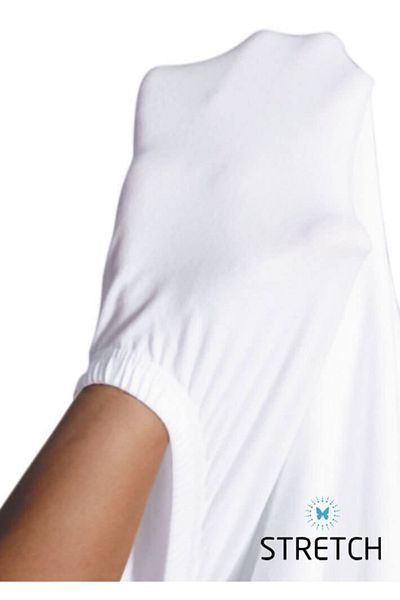 STRETCH Double Classic Bed Sheet White - Oversize 200x200 Cm