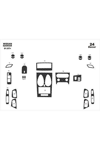 meriç cockpit design ميريتش ®   نيسان قشقاي توريدات توريدات امامية كربون 24 ق...