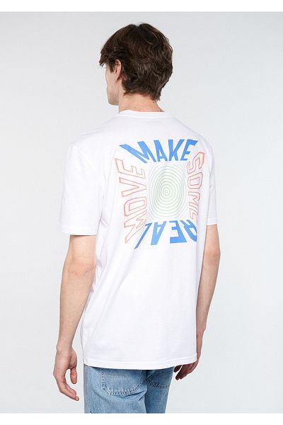 Mavi Τυπωμένο λευκό μπλουζάκι Loose Fit / Loose Fit 0611386-620