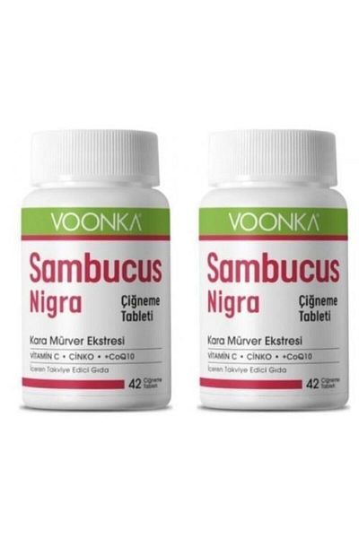 Voonka Sambucus Nigra Chewing Tablet 42 Pieces X 2 Pieces