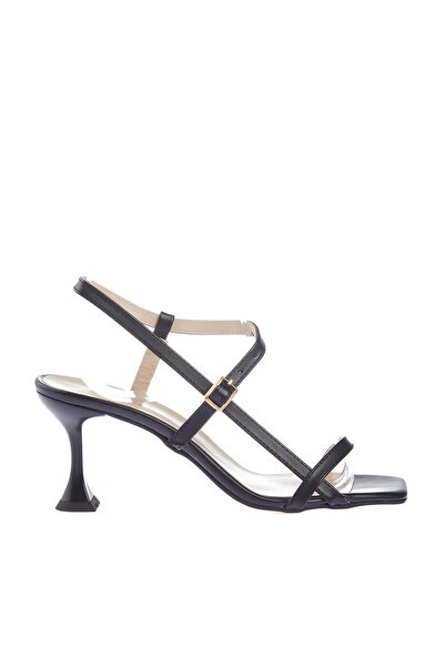 Melen Shoes صندل نسائي بكعب أسود WMN019