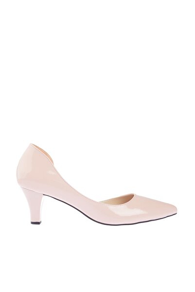 Melen Shoes حذاء نسائي بكعب كلاسيكي من الجلد اللامع باللون الوردي WMN031