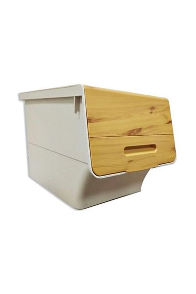 Geseus Bamboo Wheeled Organizer Multi-Purpose Storage Box 1X33 Lt